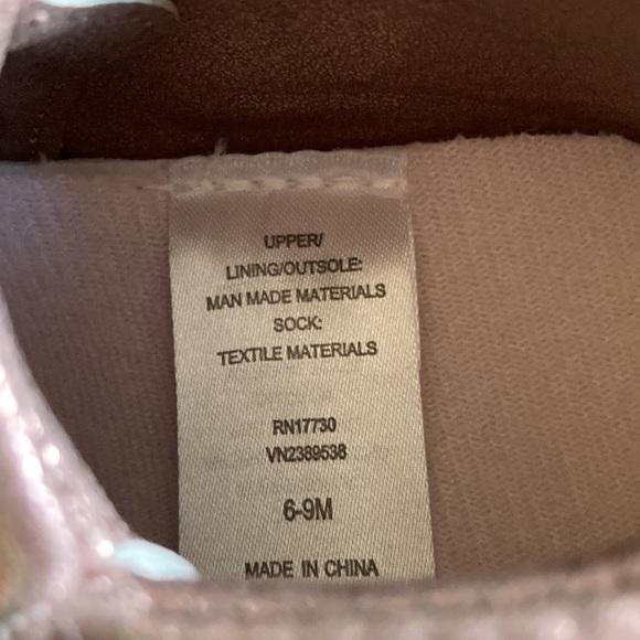 Sparkly, pink, moccasin, baby shoes - Picture 2 of 2